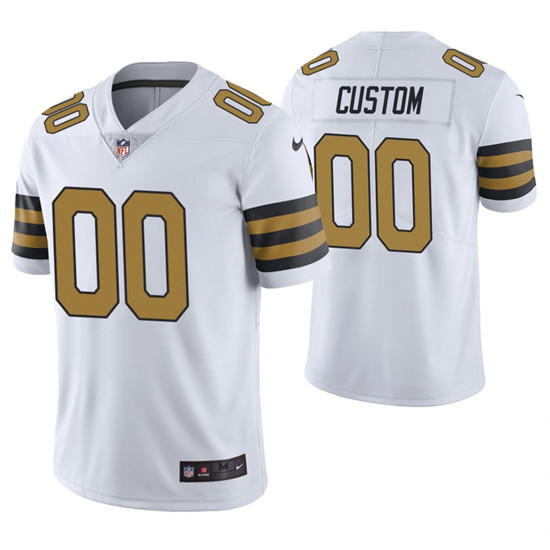 Youth New Orleans Saints ACTIVE PLAYER Custom White Color Rush Limited Stitched NFL Jersey